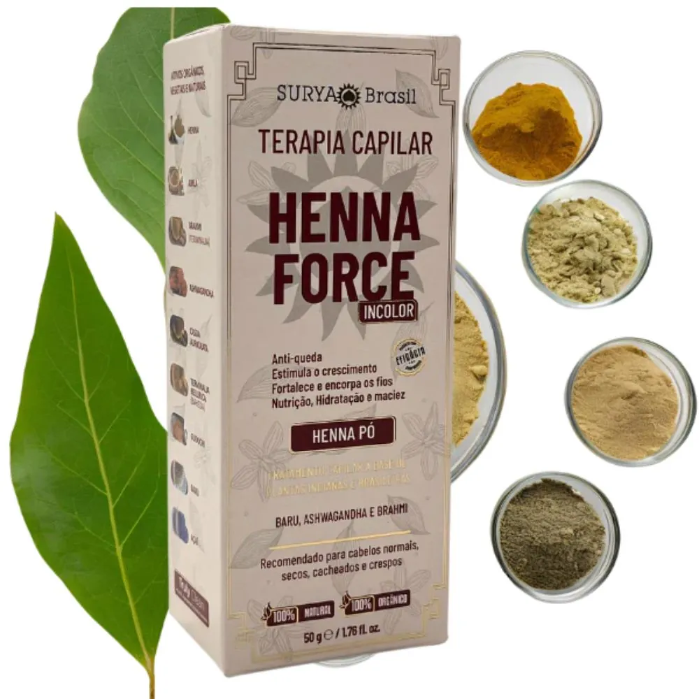 Tintura De Henna Em Pó Incolor Surya Brasil 50g