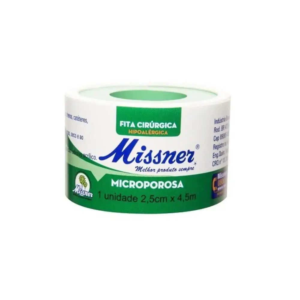 Fita Cirúrgica Microporosa Missner 2,5cm X 4,5m