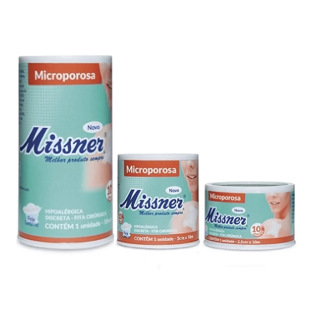 MISSNER FITA DE MICROPORE NA COR BRANCA HIPOALÉRGICA 5CM X 10M