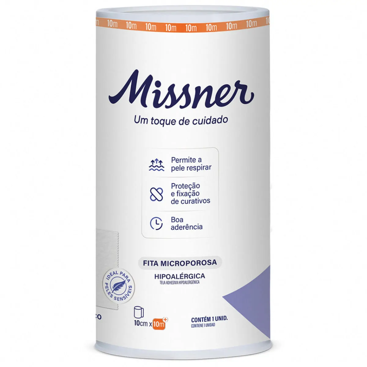 FITA MICROPOROSA MISSNER 10CM X 10M