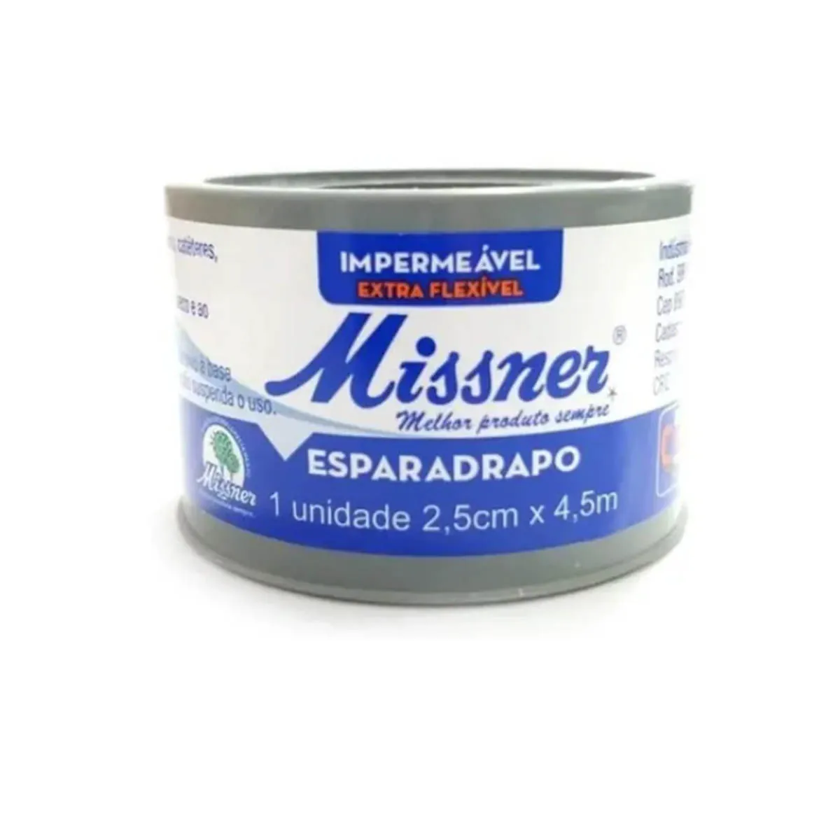 ESPARADRAPO BRANCO 2,5CM X 4,5M MISSNER ¿ 1 UNIDADE