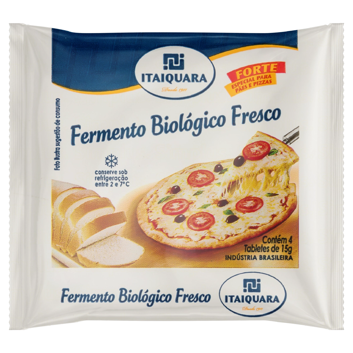 Fermento Fresco Biológico ITAIQUARA com 4 Unidades de 15g