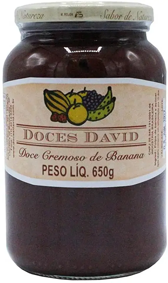 Doce Cremoso De Banana Doces David 650g