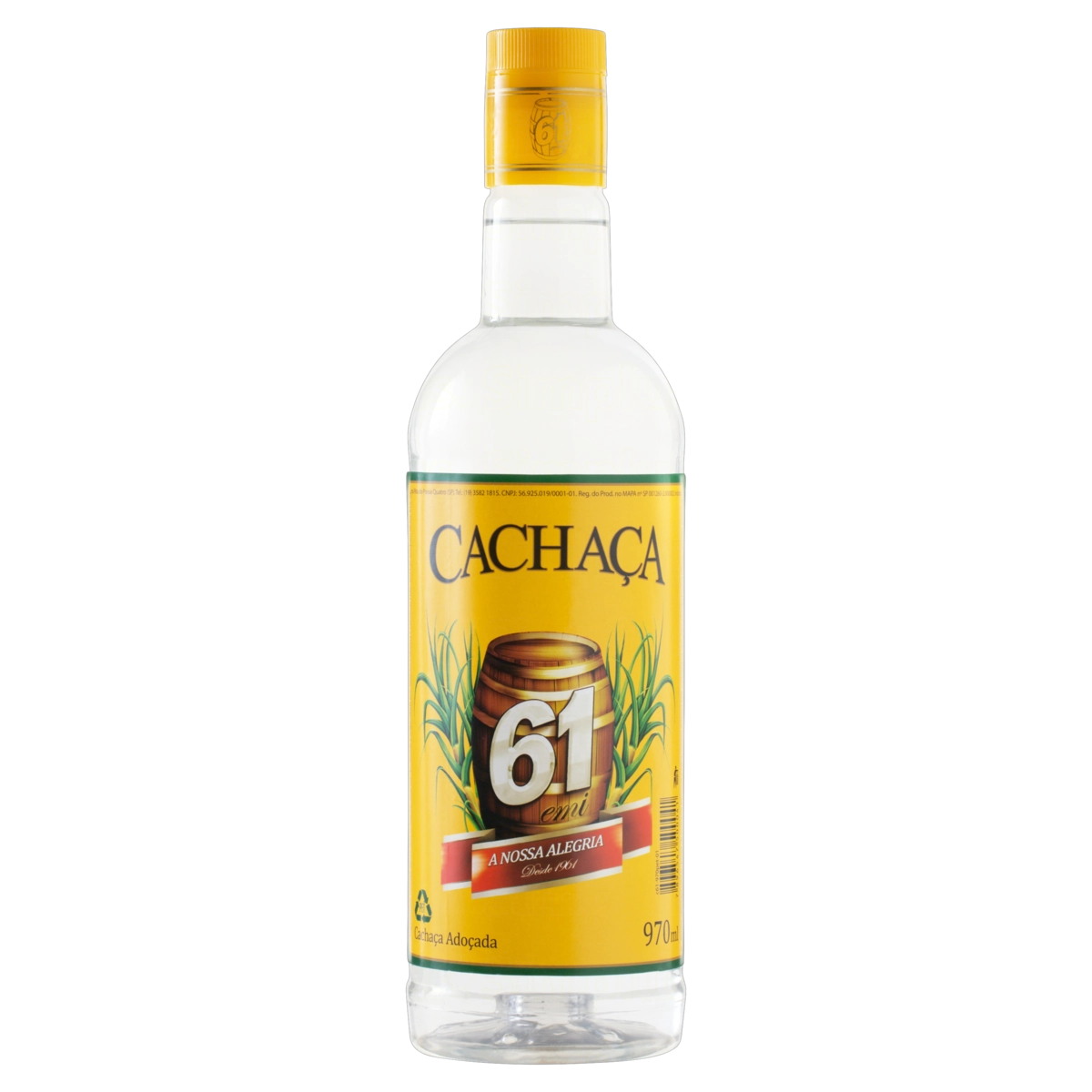 Cachaça Adoçada 61 Emi Garrafa 970ml