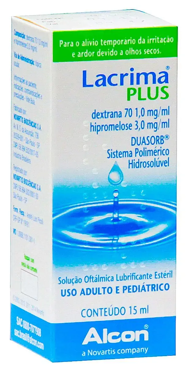 Lacrima Plus Alcon Caixa 15ml Solução Oftálmica