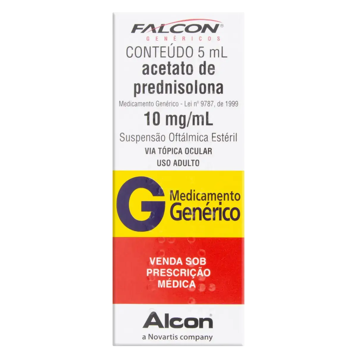 Acetato De Prednisolona 10mg/ml Alcon Caixa 5ml Suspensão Oftálmica