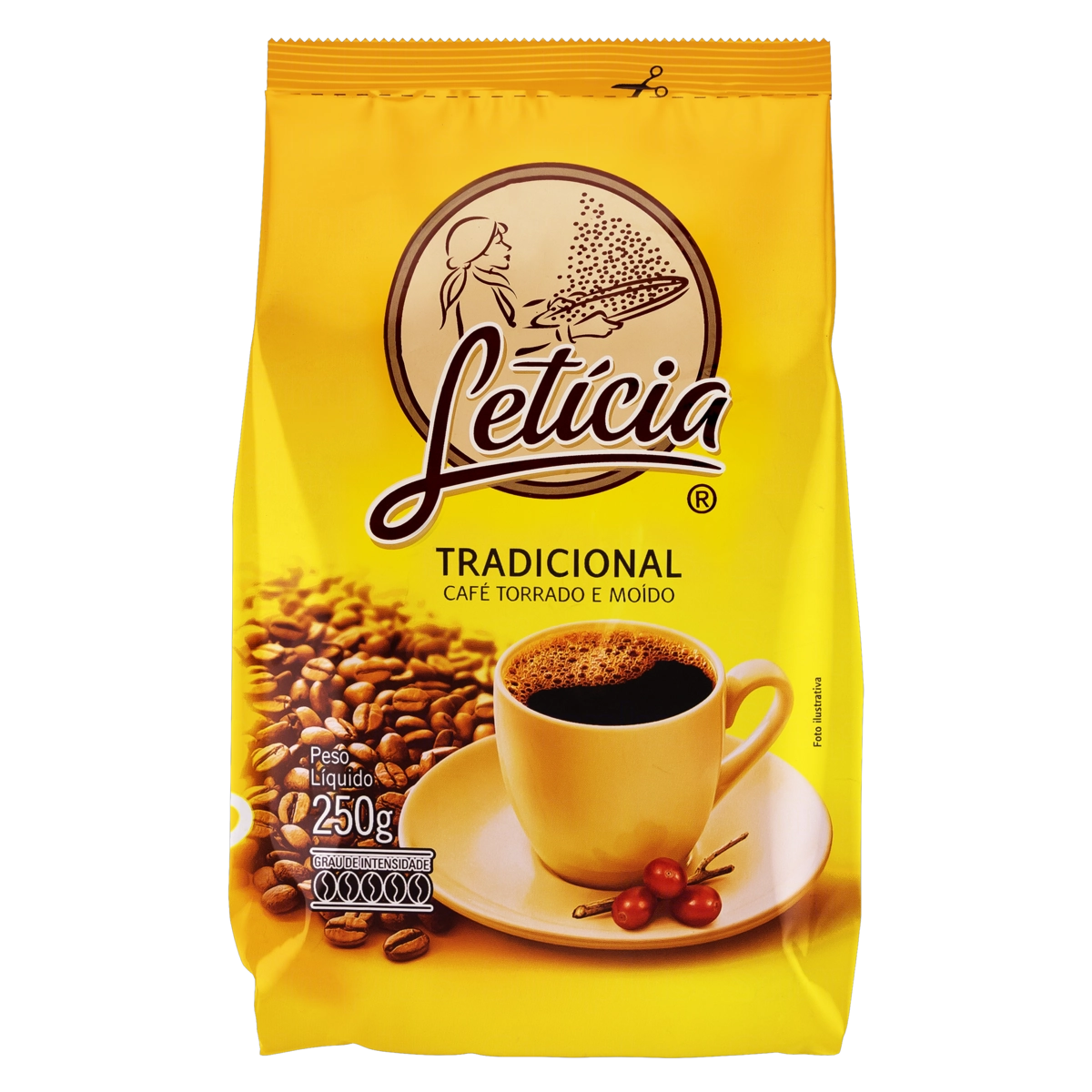 Café Torrado E Moído Tradicional Letícia Pacote 250g