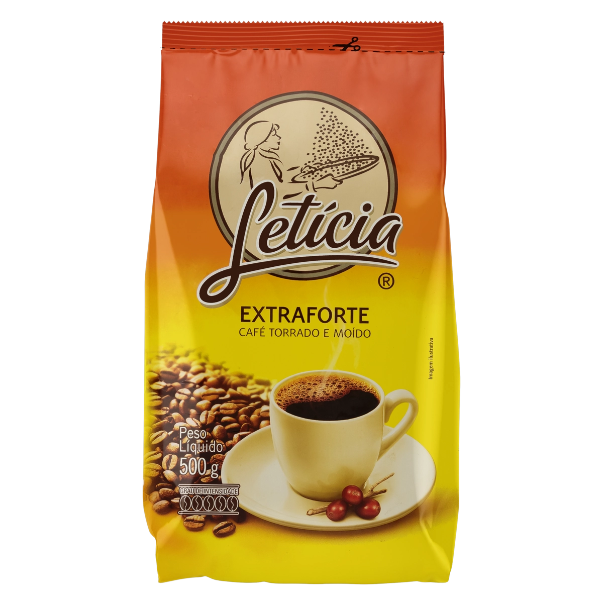 Café Torrado E Moído Extraforte Letícia Pacote 500g