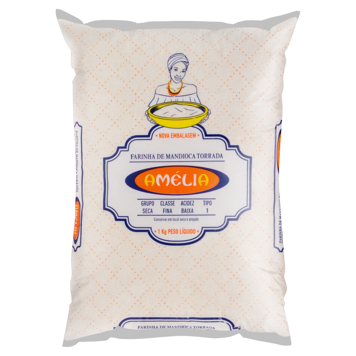 Farinha De Mandioca Tipo 1 Torrada Amélia Pacote 1kg