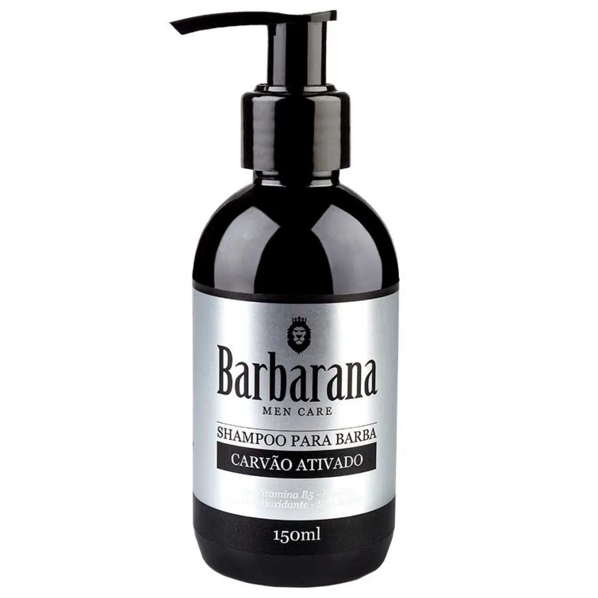 Shampoo Para Barba Carvão Ativado Antioxidante 150mL Barbarana