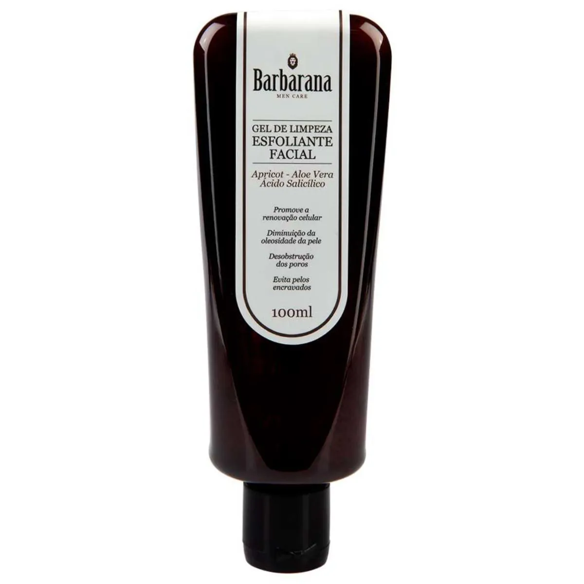 Gel de Limpeza Esfoliante Facial com Aloe Vera 100g Barbarana