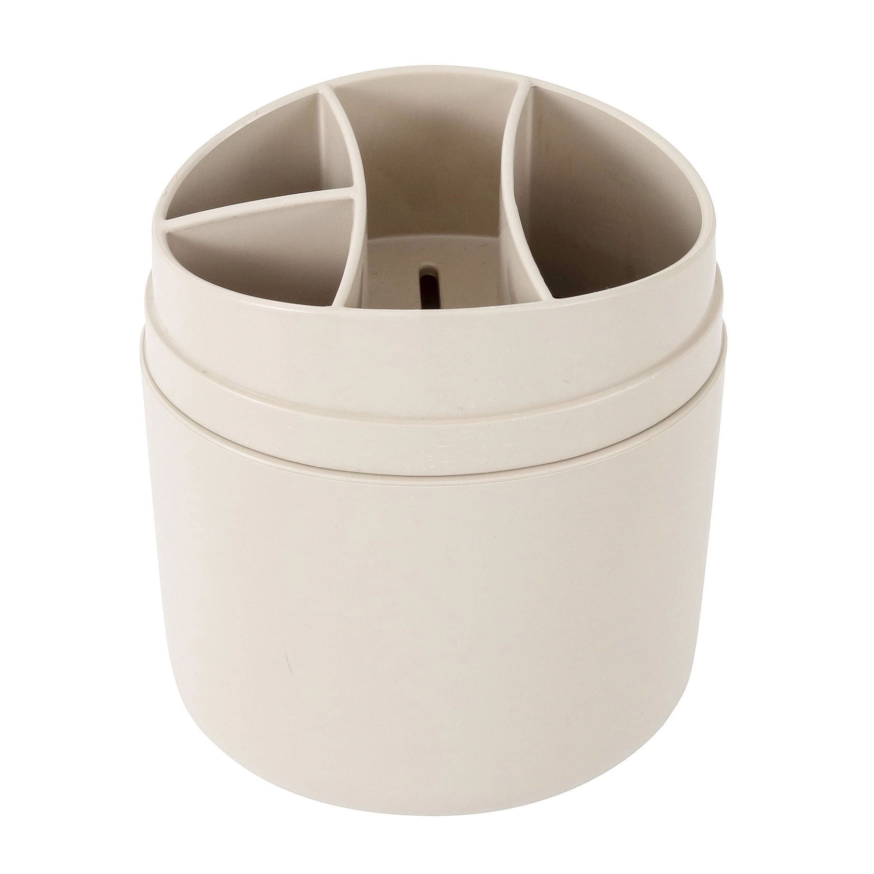 Porta Escova de Dente de Bancada para Banheiro Plástico Areia sem Tampa Flora Green Planet Coza