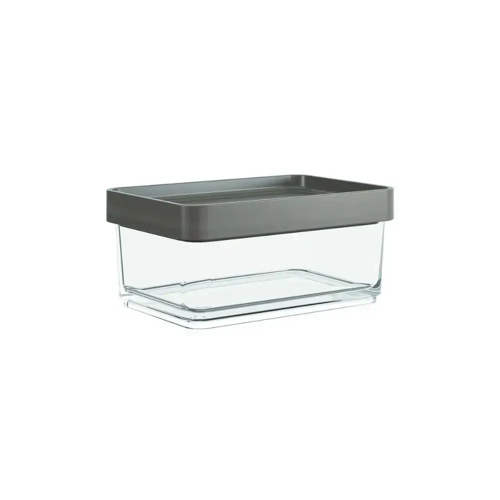 Pote de Plástico Uno Cinza 200ml