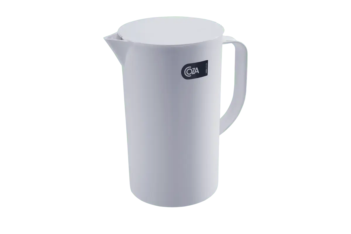 Jarra de Suco 2 litros com Tampa Coza Casual Água Chá Bebida Branco