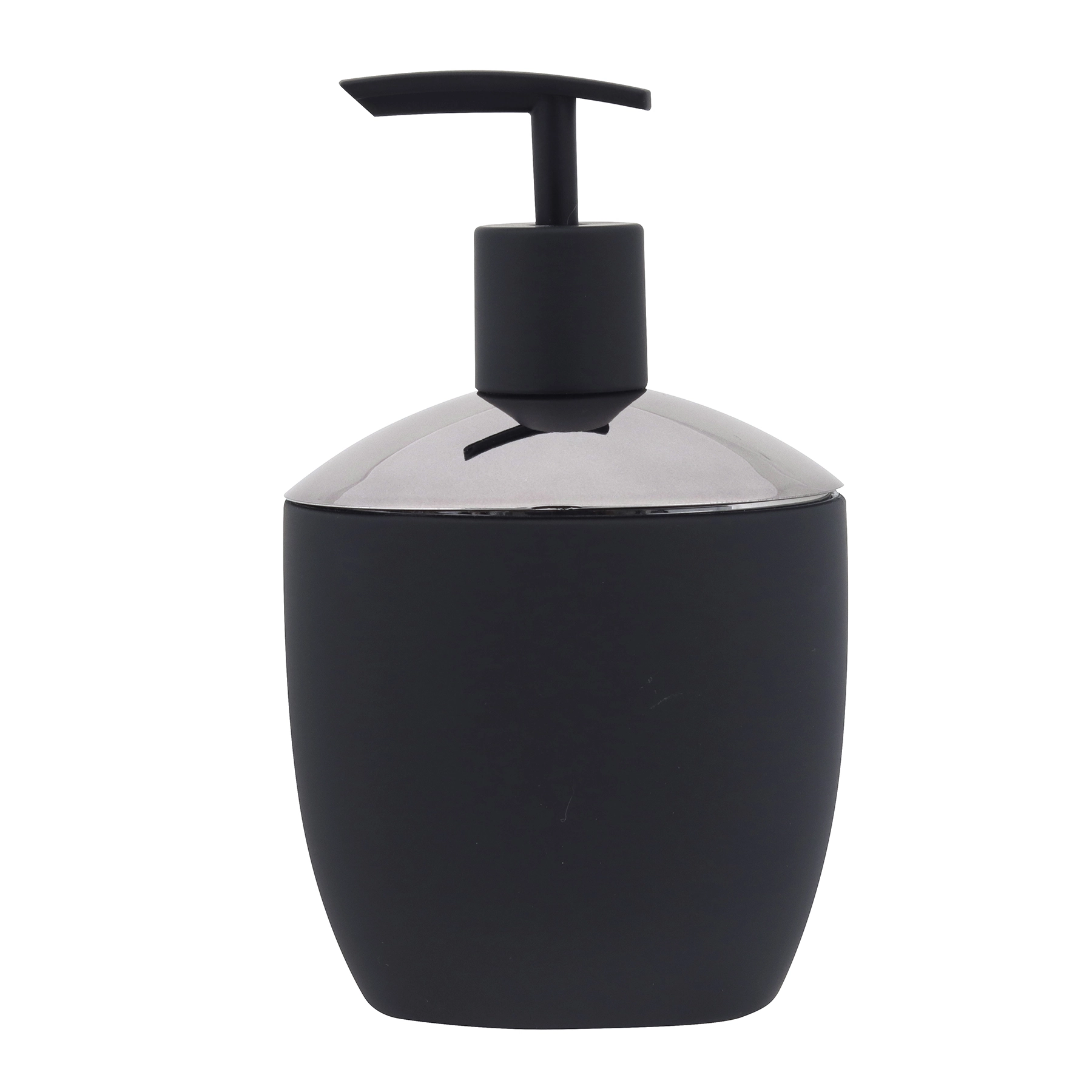 Porta Sabonete Líquido de Bancada para Banheiro 300ml Plástico Preto Fosco Spoom Coza