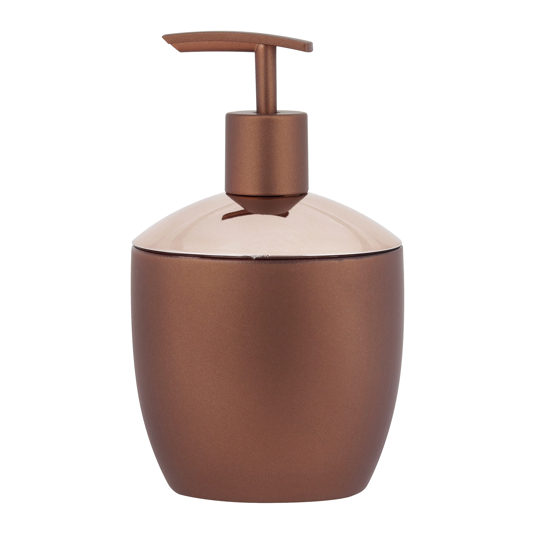 Porta Sabonete Líquido de Bancada para Banheiro 300ml Plástico Rosé Gold Spoom Coza