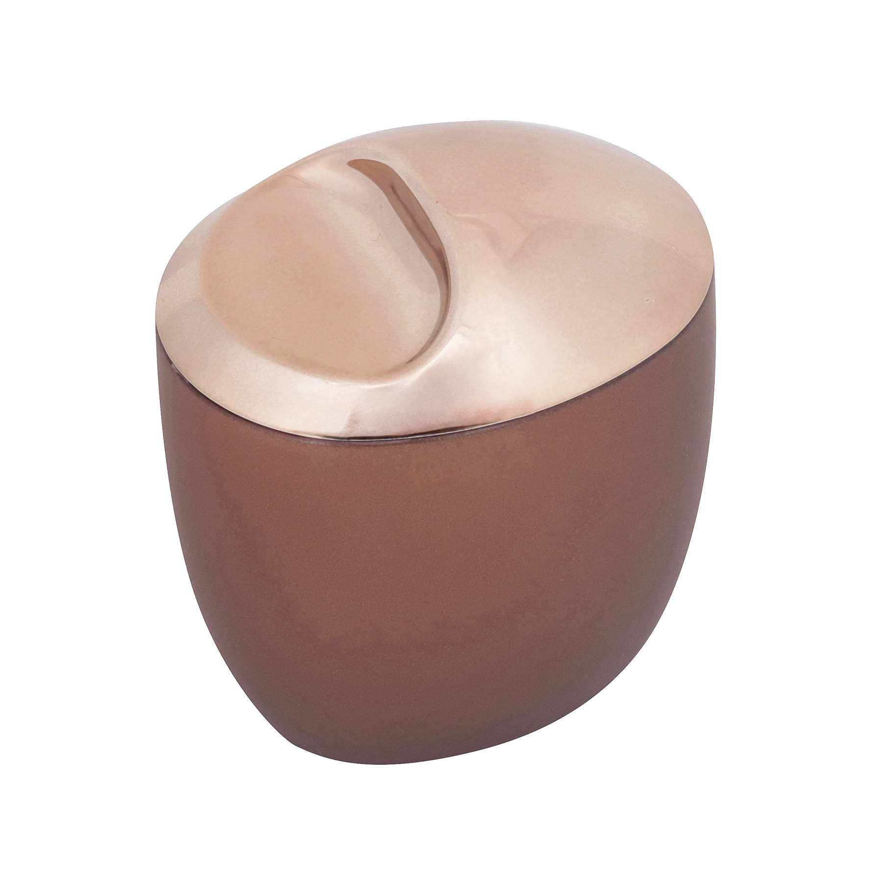 Porta Algodão de Bancada para Banheiro Plástico Rosé Gold Spoom Coza