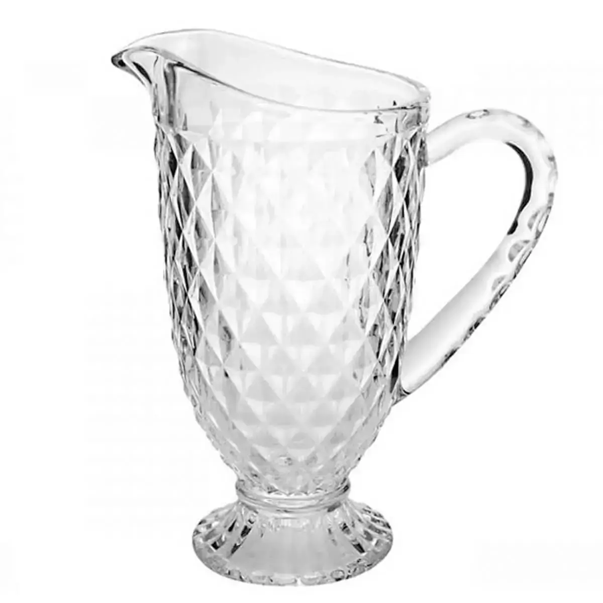 Jarra de Vidro Transparente Para Água e Suco 1,1L Diamond Empire Haus com Alça