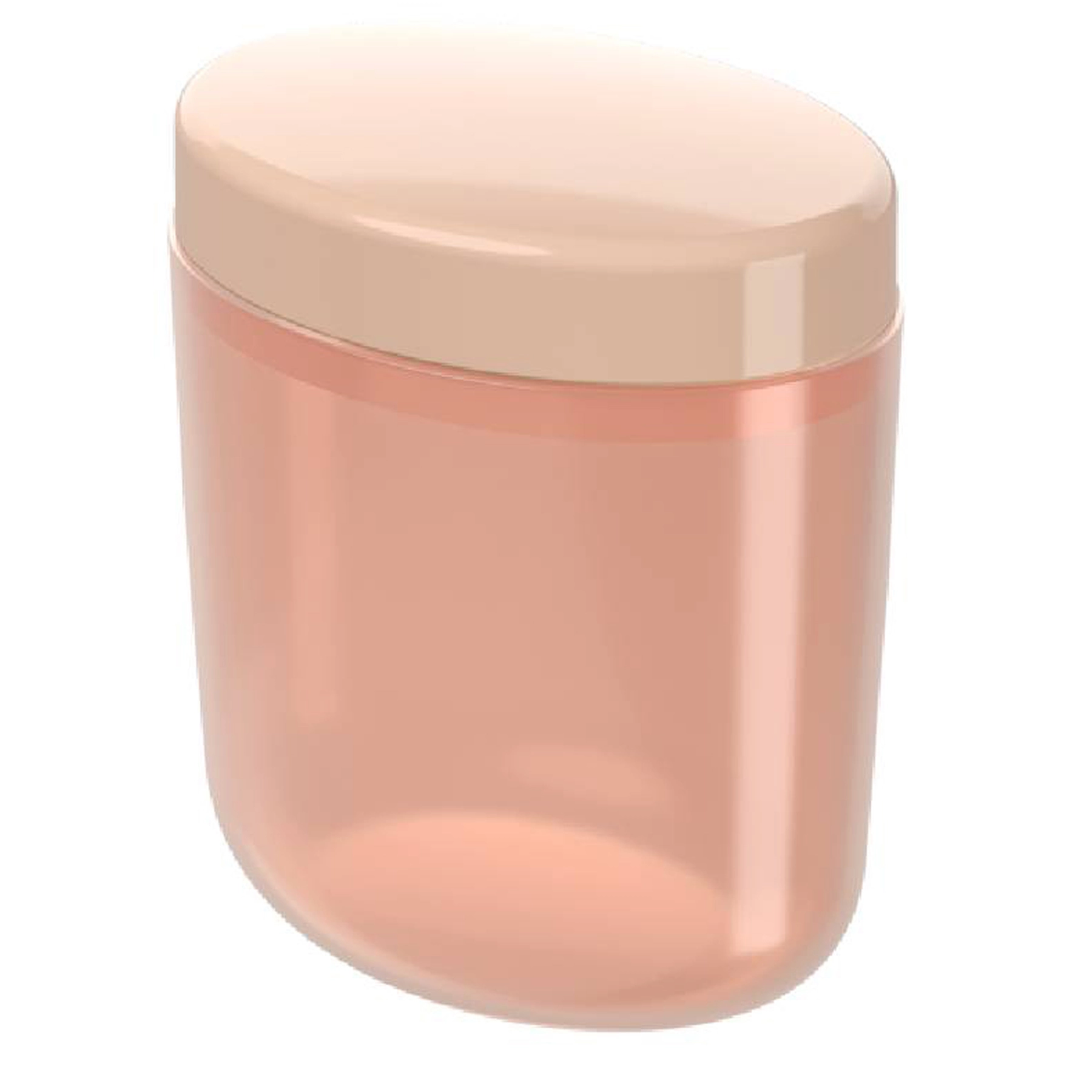 Porta Algodao Oval Rosa Plástico Bulky Coza