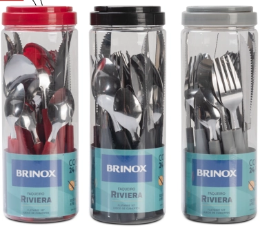 Faqueiro Riviera Cinza 24pcs 6025 732 Brinox