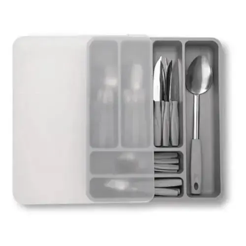 Faqueiro Itaparica + Organizador 32 Peças Cinza Frio Brinox