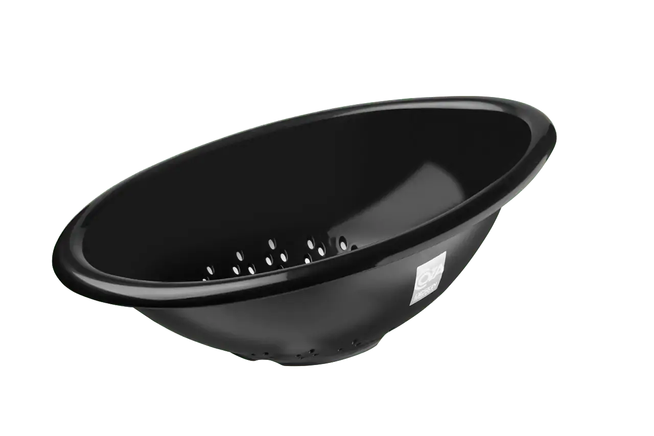 Escorredor de Massa e Arroz Legumes Macarrão Utensílio Coza Preto