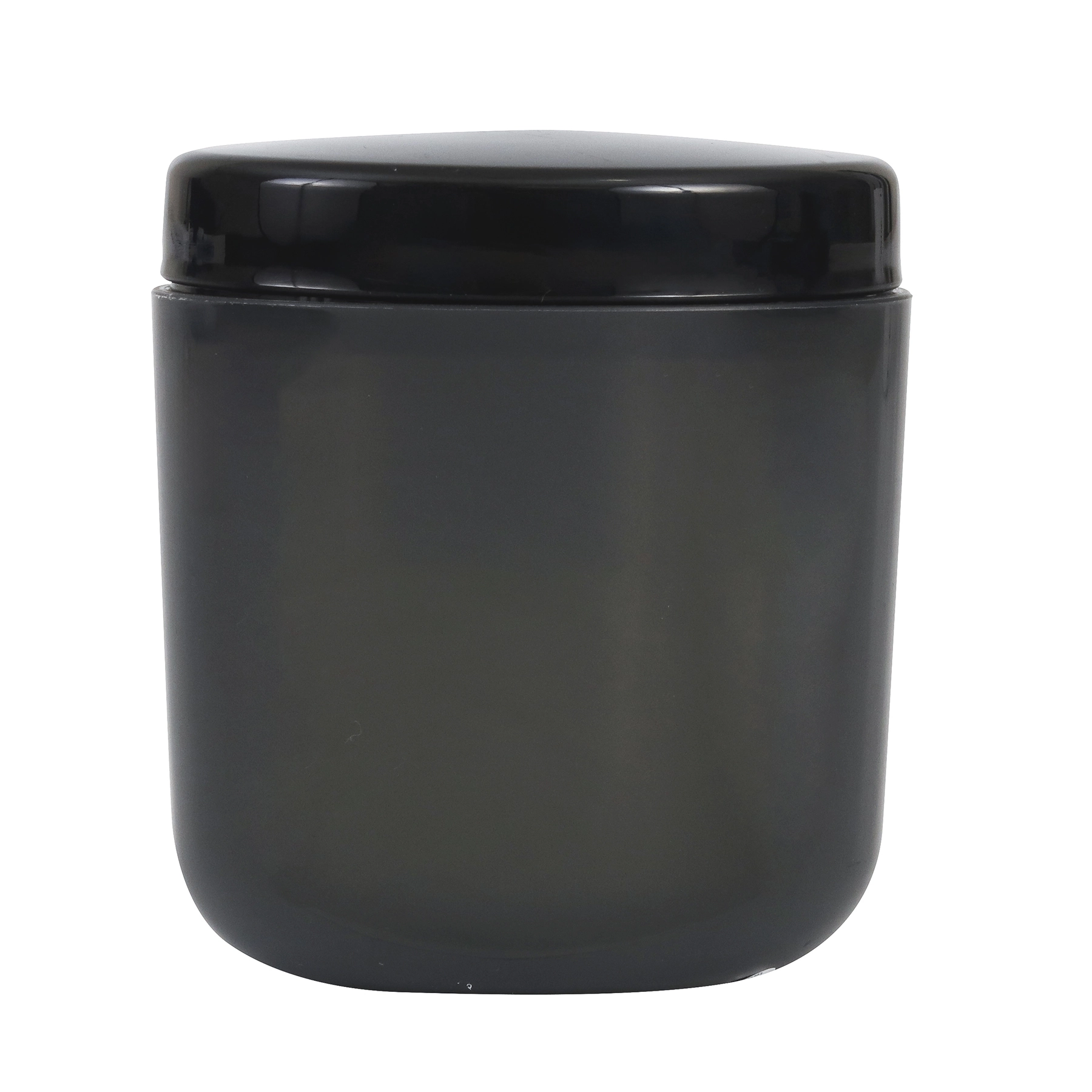 Porta Algodão de Bancada para Banheiro Plástico Preto Bulky Coza