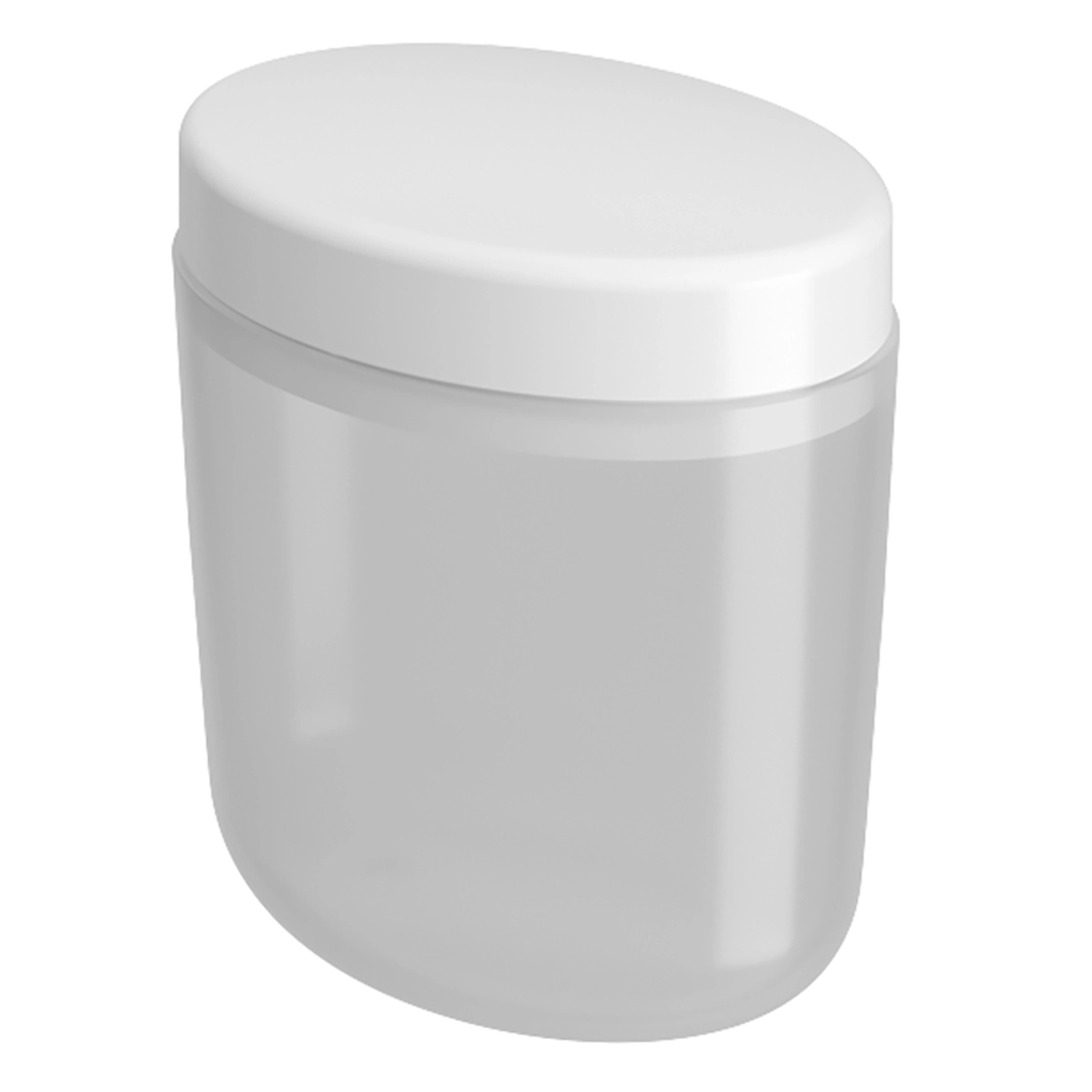 Porta Algodão Oval Transparente Plástico Bulky Coza