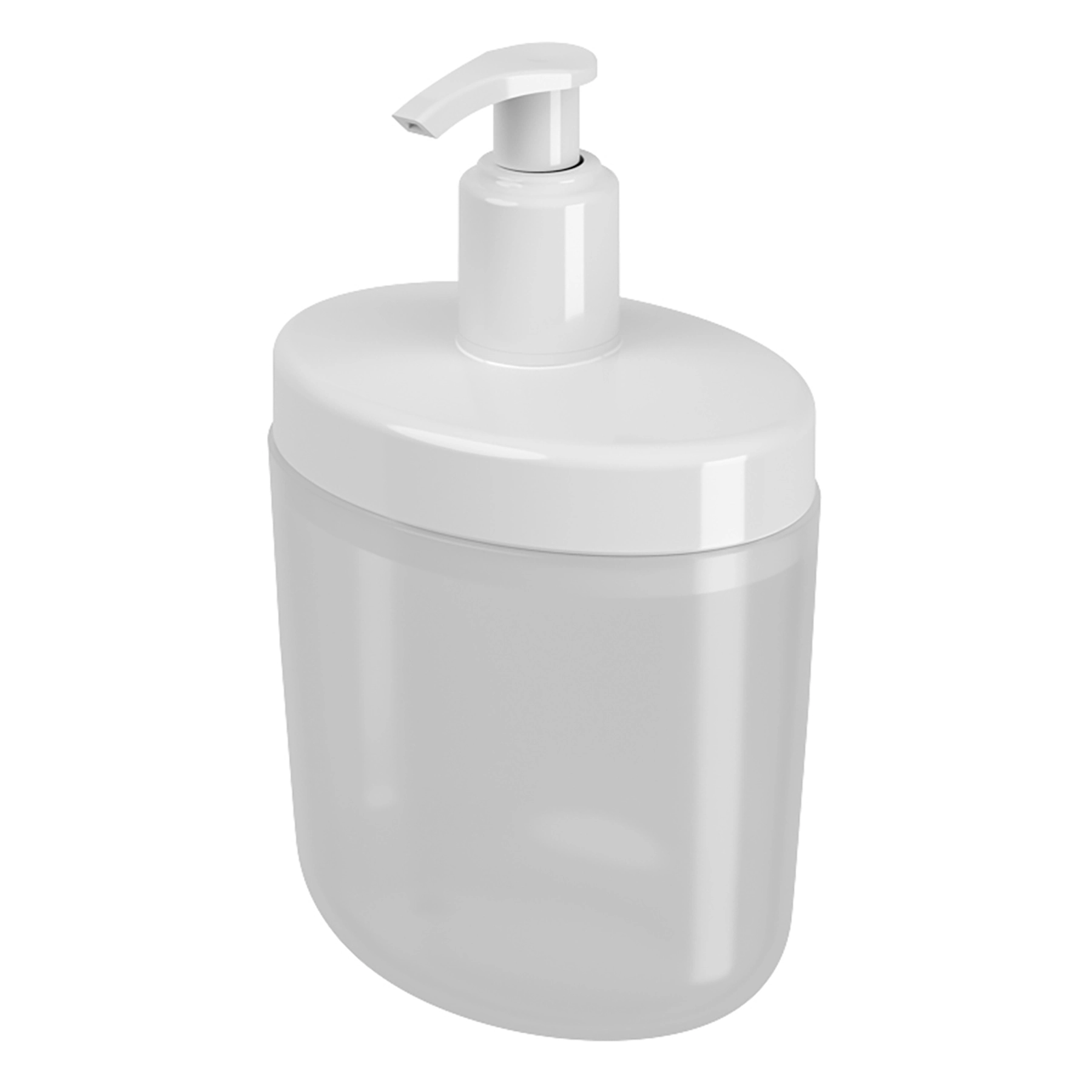 Porta Sabonete Líquido Transparente Oval Plástico Bulky Coza