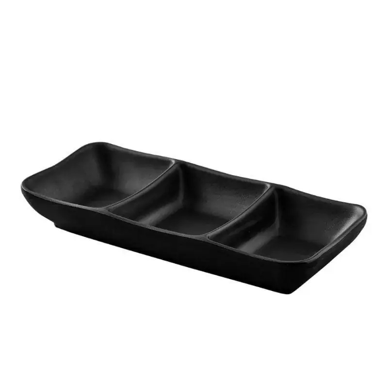 Molheira Tripla Osaka 19,5x8,2x3cm Preto Haus Concept