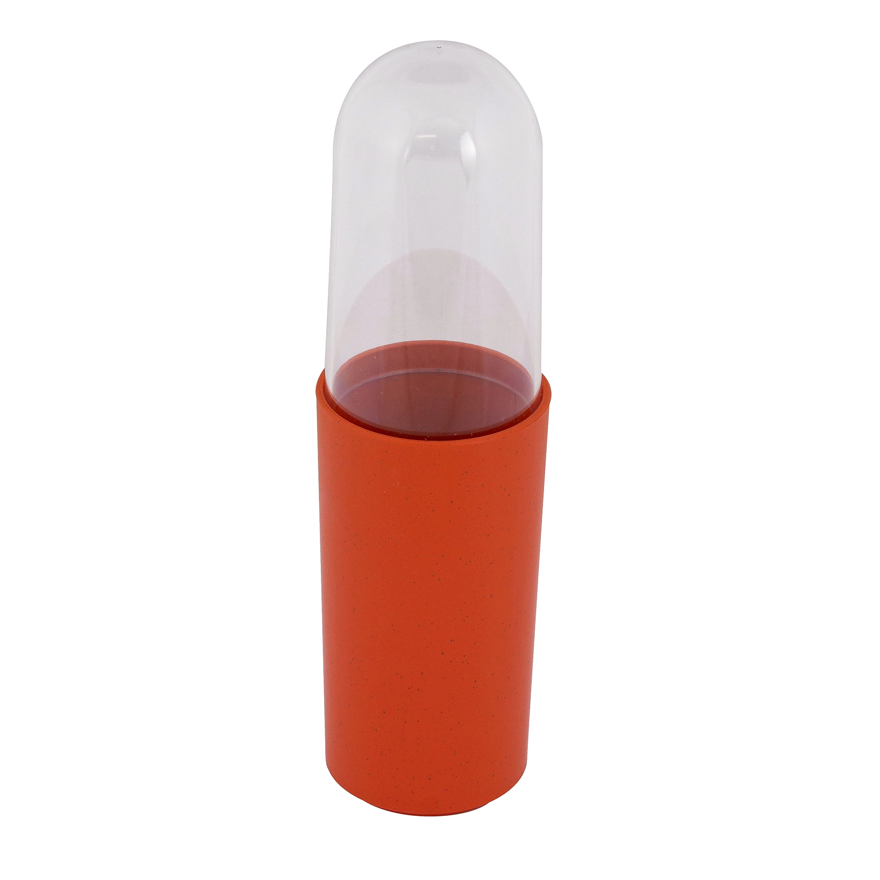 Porta Escova de Dente de Bancada para Banheiro Plástico Laranja Papaya Serene Coza