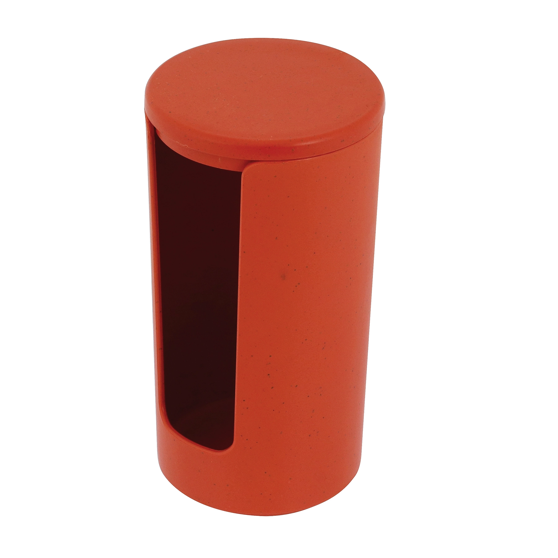 Porta Algodão de Bancada para Banheiro Plástico Laranja Papaya Serene Coza