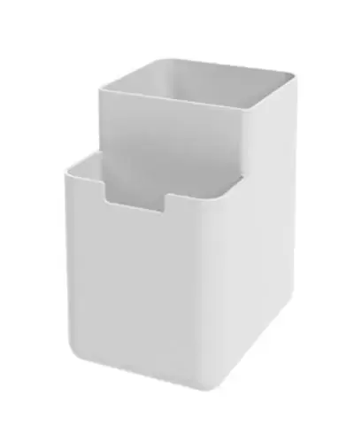 Organizador Pia Talheres Esponja Single Branco Coza 8 x 10,5 x 12,1 cm