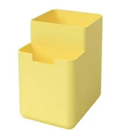 Organizador Pia Talheres Esponja Single Amarelo Coza 8 x 10,5 x 12,1 cm