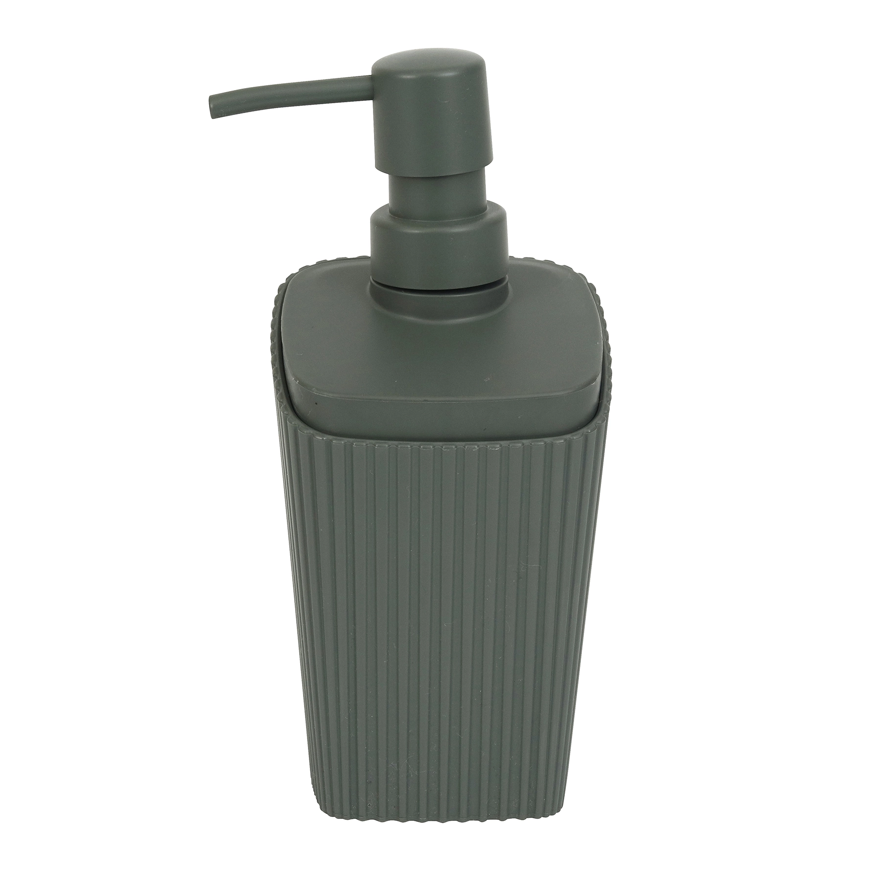 Porta Sabonete Líquido de Bancada para Banheiro 350ml Plástico Verde Escuro New Square Flora Coza