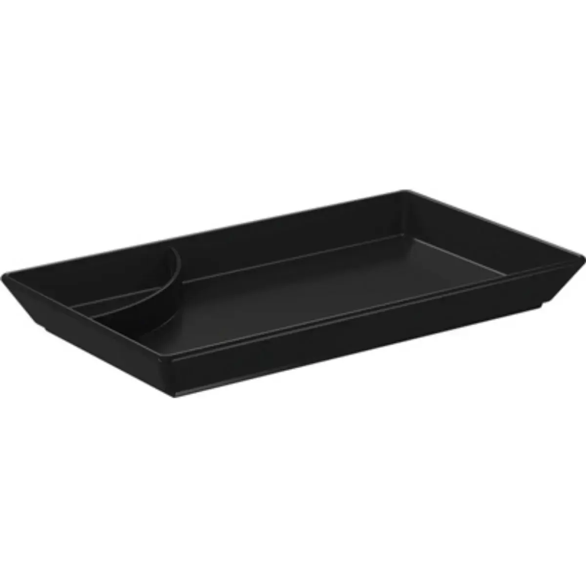 Prato para Sushi 19,3x11,2x21,5cm Preto Uno Coza 19,3 x 11,2 x 21,5 cm - Preto Coza