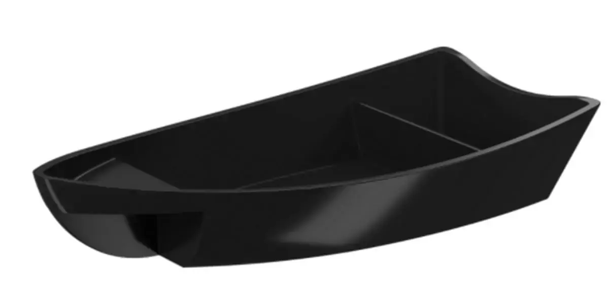 Barco para Sushi 13,9x13,9x6,3cm Preto Coza 27,9 x 13,6 x 5,1 cm