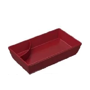 Prato Retangular 27x13x1,5cm Vermelho Bold Uno Coza 27 x 13 x 1,5 cm - Vermelho Bold Coza