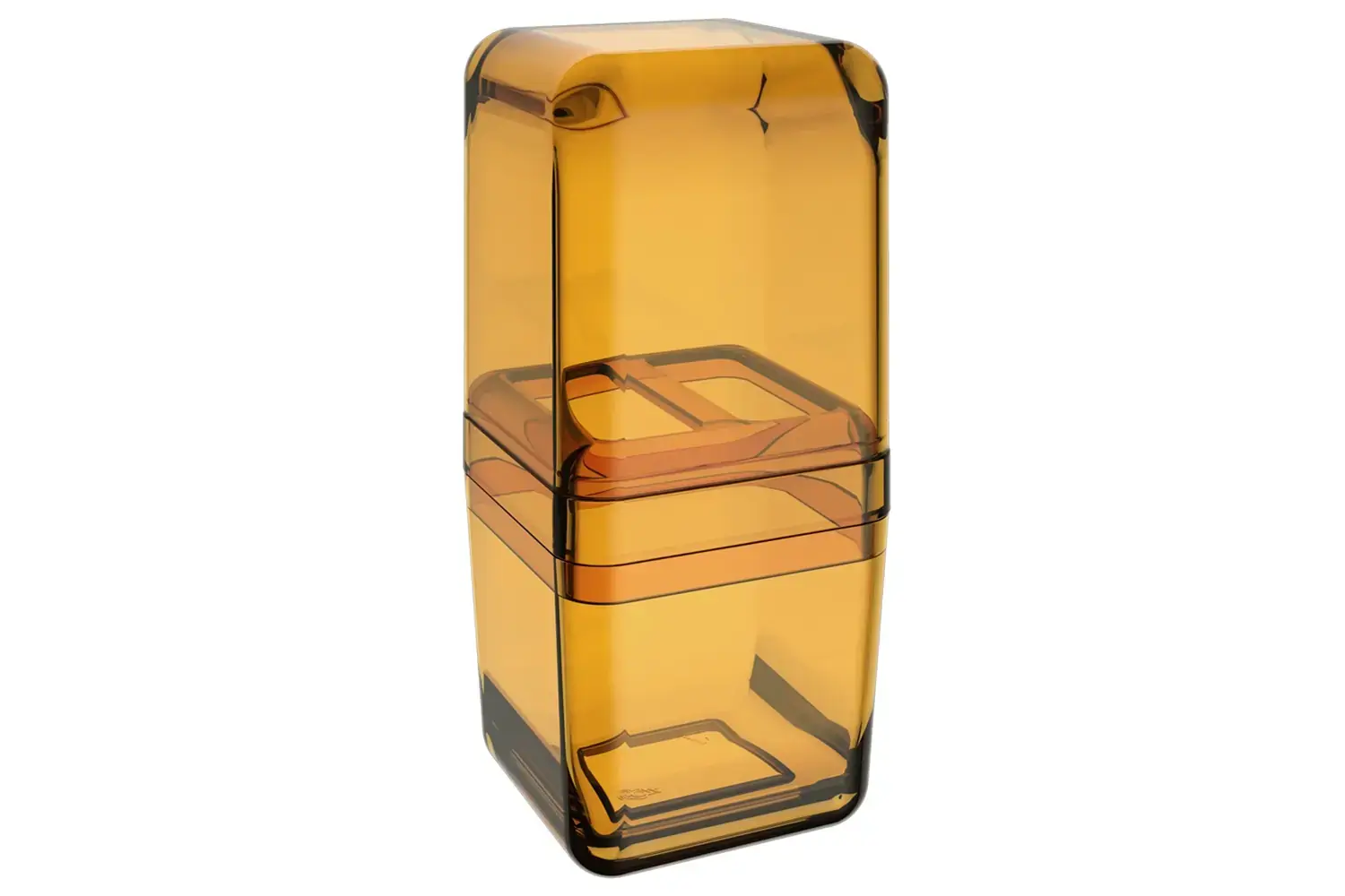 Porta Escova Com Tampa Cube Mel