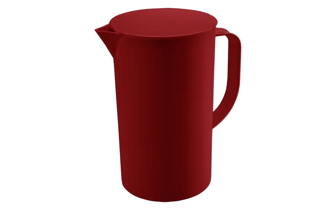 Jarra de Suco 2 litros com Tampa Coza Casual Água Chá Bebida Vermelho Bold