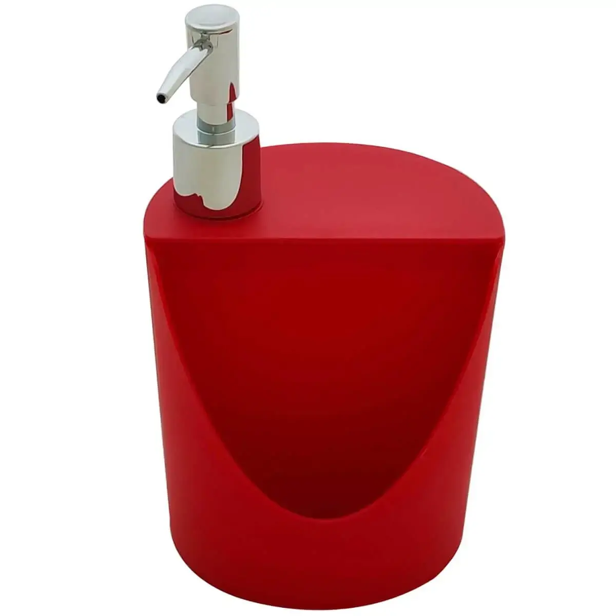 Dispenser Para Detergente Porta Esponja E Detergente 600ml Vermelho Bold