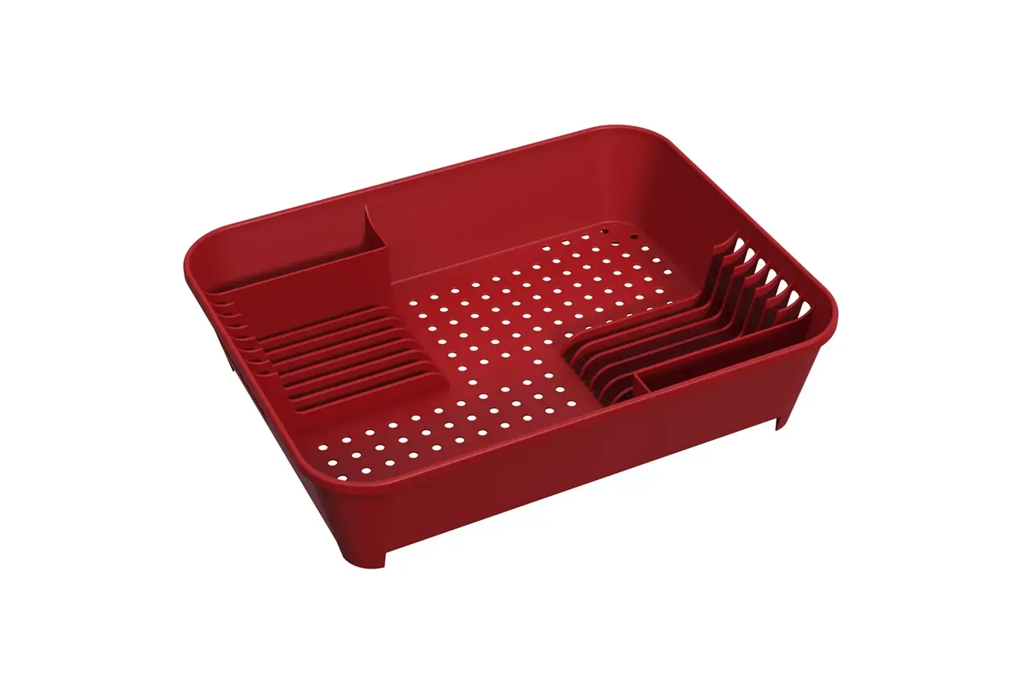 Escorredor De Louças Coza Aberturas Porta Talheres Cozinha Vermelho Bold
