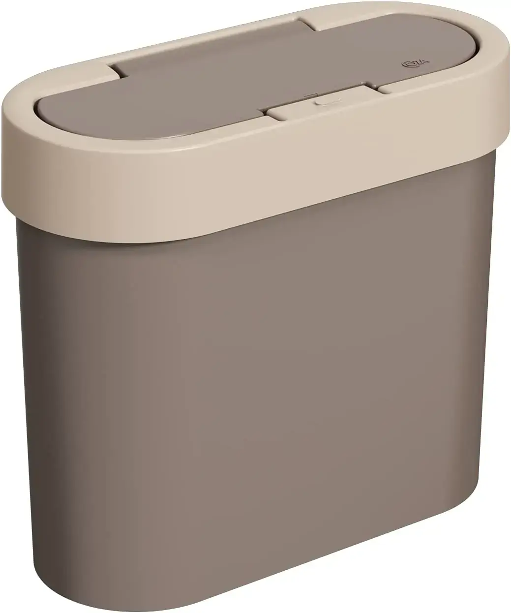 Lixeira Flat Automática De Bancada Pequena Para Cozinha 2,8L Cinza