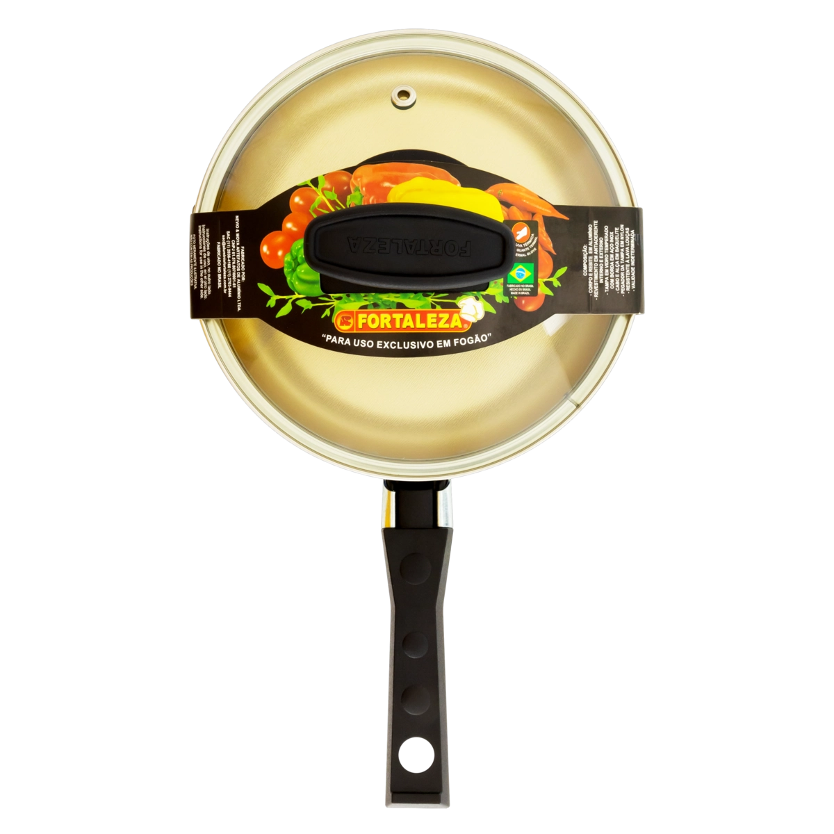 Frigideira Antiaderente Com Tampa De Vidro Fortaleza Artistic ø 16cm