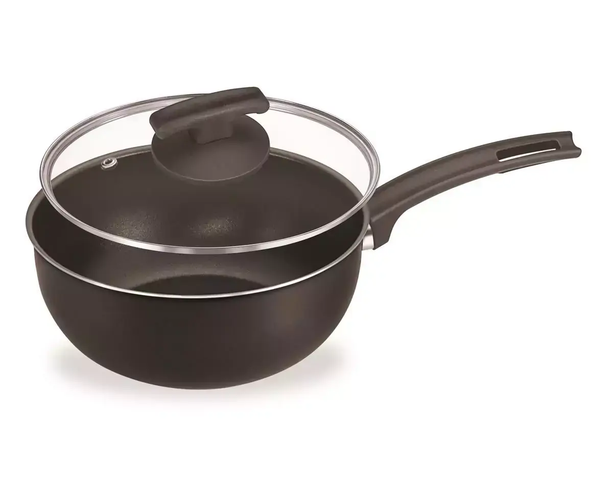 Panela Fortaleza Black com Tampa de Vidro 16"