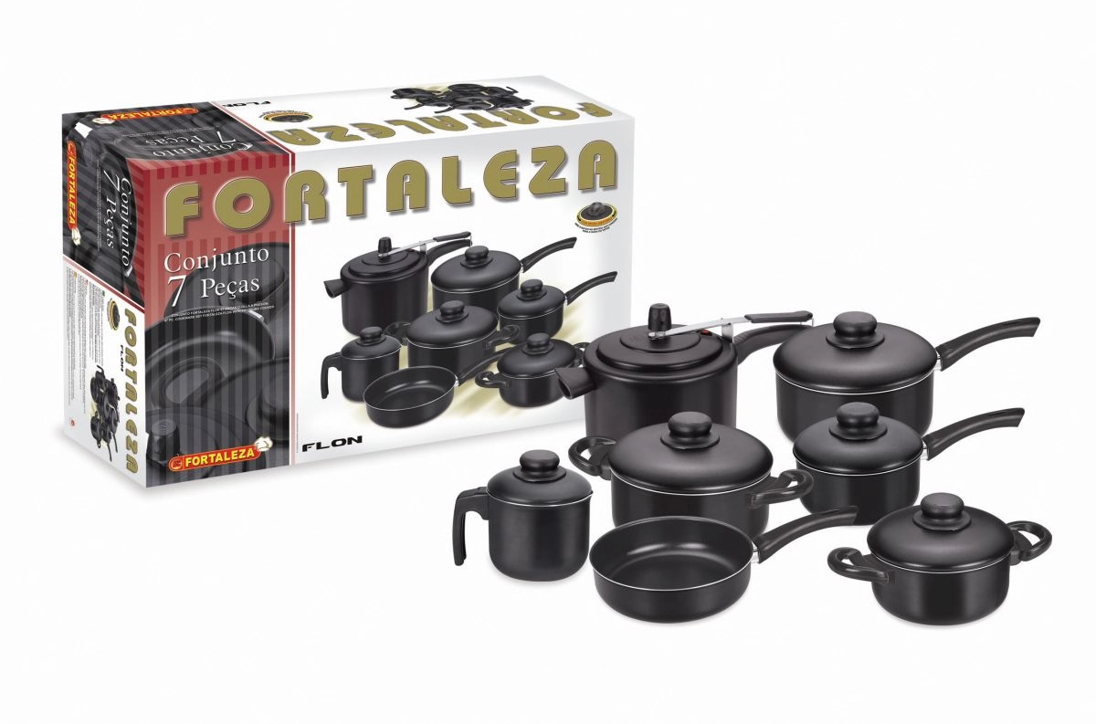 Conjunto Fortaleza 07 Pecas Black.