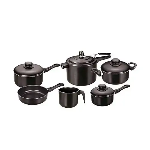 Conjunto De Panelas Fortaleza Preto 6 Peças