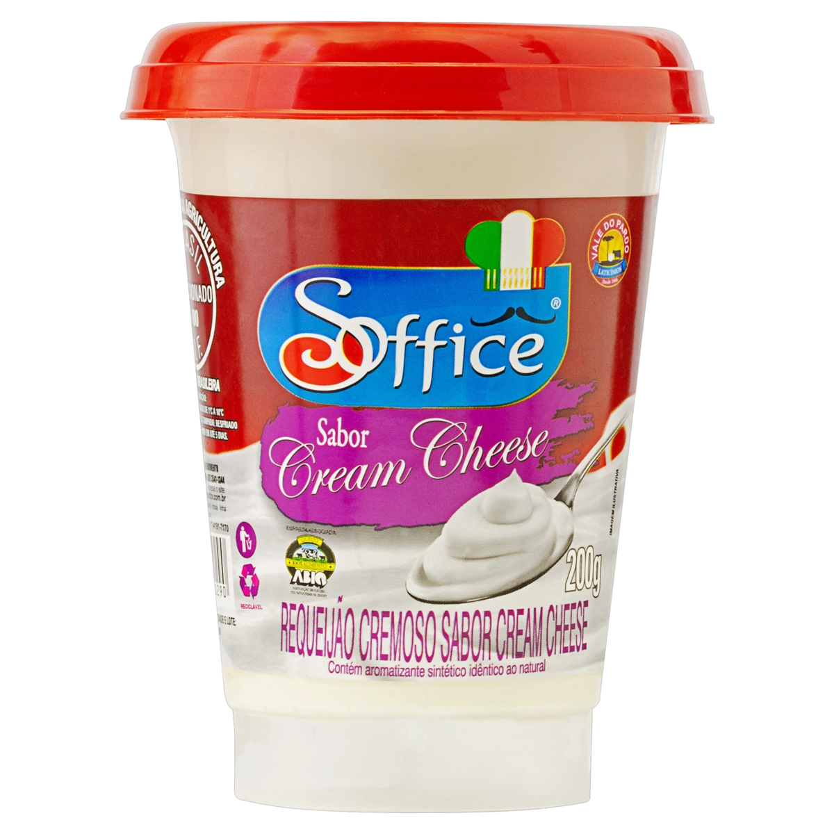 Requeijão Cremoso Cream Cheese Vale Do Pardo Soffice Copo 200g