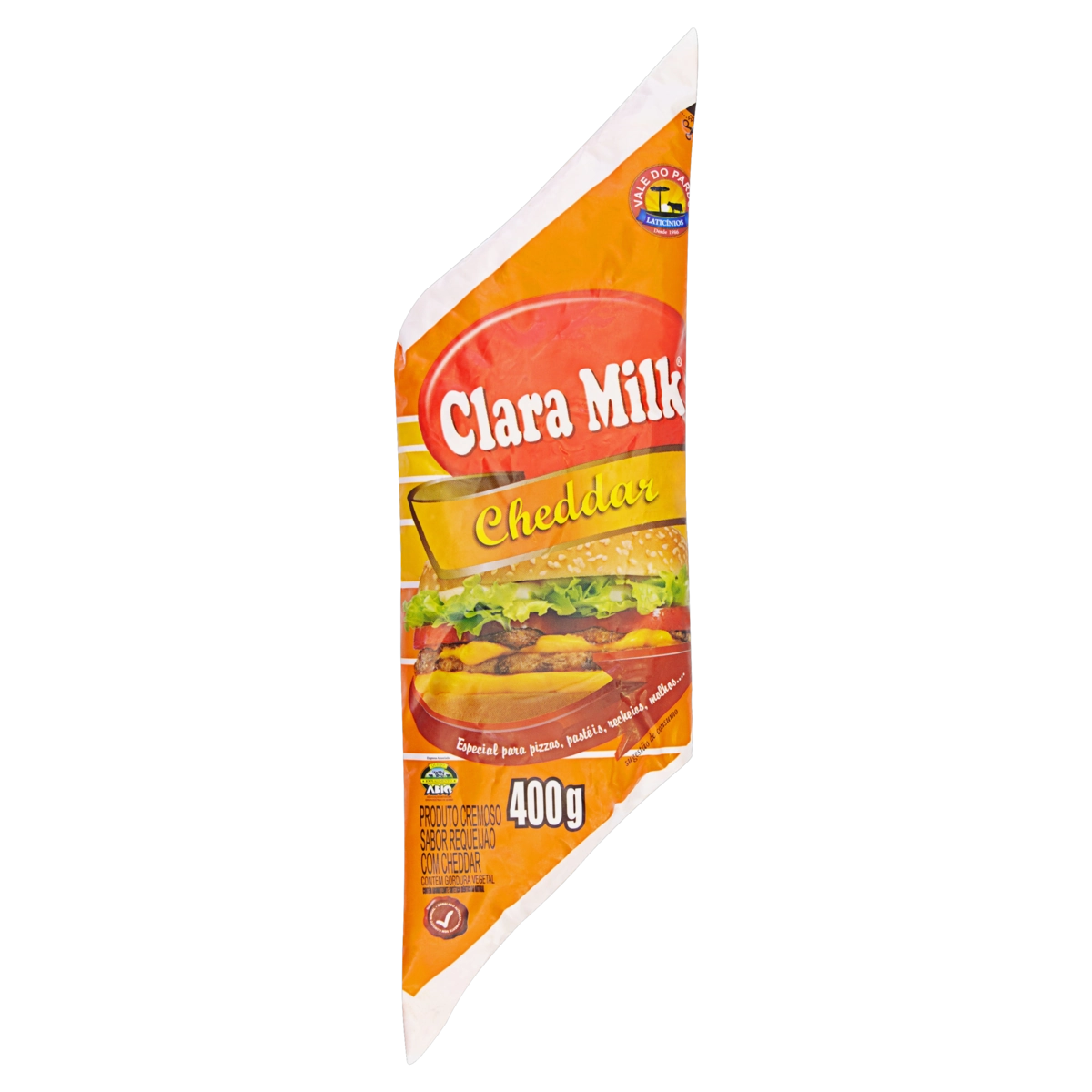 Produto Cremoso Requeijão Com Cheddar Vale Do Pardo Clara Milk Bisnaga 400g