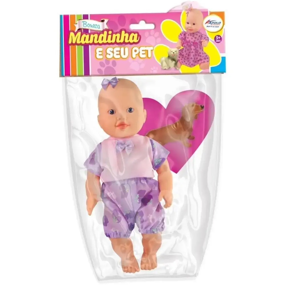 Boneca Mandinha e seu Pet Sortido- Apolo